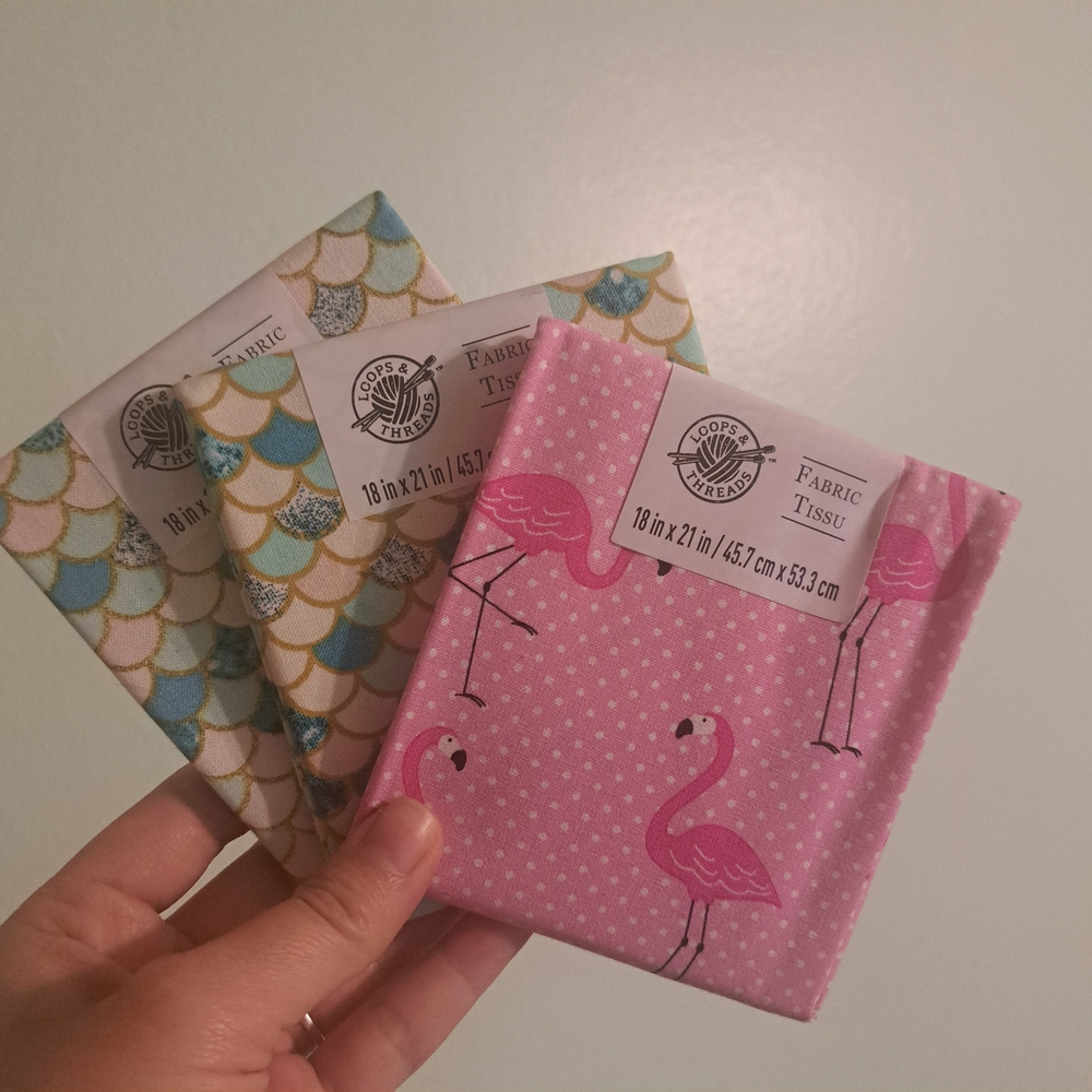 🌟 3 For $12 🌟 Pink Flamingo and Scales Fabric Bundle